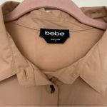 Bebe Casual Belted Midi Shirt Long Sleeve Dress with Classic Collar Photo 2