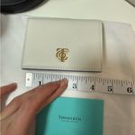 Tiffany & Co. Cream Leather Card Holder / wallet with Gold Logo Photo 3