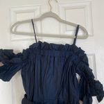 Alice McCALL  Dream Playsuit Navy Cold Shoulder Romper Blue Size 6 Ruffles Photo 3