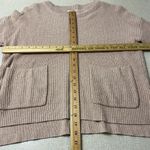Madewell  Sweater Womens Small Beige Cable Knit Pullover Long Sleeve Pocket Photo 9