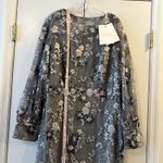 Mac Duggal  67936 Platinum Embellished High Neck Bishop Sleeve Gown Size 18 UB Photo 5