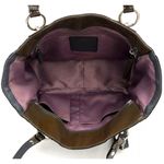 Coach  Olive Green Patent Leather Shoulder Bag Silver Hardware Photo 5