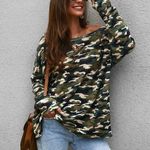 Camo Long Sleeve Top Multiple Photo 0