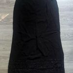 Vintage Andrea Polizzi for Rex Lester Black Maxi Skirt Beaded Slit Size 10 Glam Photo 0