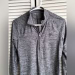 Under Armour  Golf Half Zip Pullover Long Sleeve Shirt gray small Photo 7