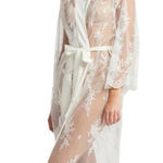 NWT Rya Collection Darling Robe Women’s MEDIUM / LARGE Lace Mesh Ivory Bridal White Size undefined Photo 0