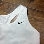 Nike  Dri-Fit Sports Bra White Racerback Athletic Logo Unpadded Stretch Womens XL Photo 1