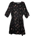 Ava & Viv  Dress‎ Womens 1X Black Pink Floral Flowers Dark Floral Feminine Preppy Photo 1