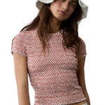 American Eagle  Smocked Hey Baby Tee Photo 0