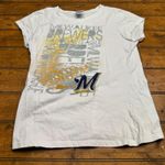 Campus Lifestyle Milwaukee Brewers National League Women's White Graphic T-Shirt Size XL Photo 0