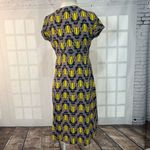 Boden Yellow Navy and Grey Floral ShortSleeve Dress Jersey Size 8 Photo 4