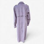 ZARA Outerwear Faux Suede Lavender Trench Coat Women’s S - Soft Chic Photo 3