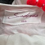 Sundress Fiorella White Dress with Pink Pom Pom Tassel Accents Size XS / S NWT Photo 5