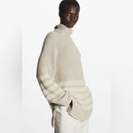 COS Striped Rollneck Turtleneck Knit Sweater Size XS Wool Cotton Blend Photo 1