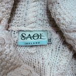 SAOL IRELAND Cream Cable Knit Wool Duster Cardigan Sweater Coat XXL White Photo 3