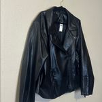 Anthropologie  Saige Faux Leather Moto Jacket in Black Size 3X NWT Photo 4
