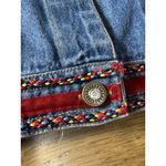 Sara Studio Y2K Jean Jacket Women XL Blue Studded Art Boho Embroidered Hippie Photo 11