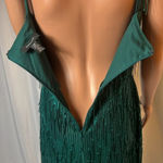 R & M Richards  Green Fringe Sequin Formal Dress Size 10 Photo 12