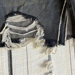 Free People nwt // relaxed & destroyed denim skirt Photo 74