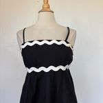 Sim & Sam Black and White Ric Rac Sleeveless Maxi Dress Photo 2