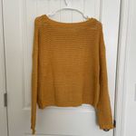 Aeropostale NEW women’s deep yellow chunky thick knit Crewcut sweater medium Photo 5