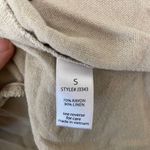 Active USA Early 2000's Open Front Cream Nude Linen Blazer Jacket S Photo 7