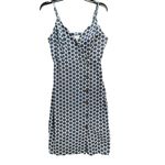 Anthropologie Waverly Grey Morin Dress Women S Blue White Polka Dot Button Front Photo 1
