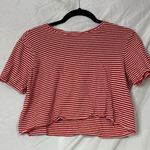 ☔️ Women's Zara Trafaluc Top Size S Red Striped Photo 0