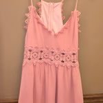 Lulus Lulu’s Take a Moment Lace Cutout Mini Dress Light Pink Small Photo 2