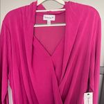 Vibrant  Women's Fuchsia Wrap Blouse Photo 3