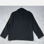 J.Crew  Jacket Womens Size Medium Black Wool Blend Pockets Button Long Sleeve Photo 2