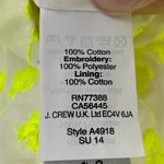 J.Crew  | Size 4 | Neon Floral 100% Cotton Embroidered Tank Top Photo 3