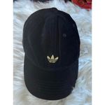 Adidas  Black Velvet Baseball Cap with Gold Trefoil Logo Photo 1