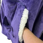 Purple Wearable Blanket Lots of Pockets Hoodie Oversized Sweatshirt One Size Size L Photo 5