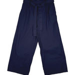J Crew Pants Womens 4 Blue Wide Leg Crop Pants‎ Casual Preppy Neutral Minimalist Photo 0