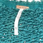 Free People Teal Blue V Neck Sand Dune Oversized Bell Sleeve Sweater size XS Photo 9