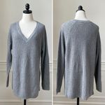 Torrid Vneck Ribbed Tunic Sweater Grey Side Zip 1 1X Photo 1