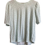 Democracy  Women's Mint Green Dot Print Elbow Sleeve Top XL Photo 0
