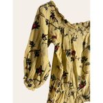 Denim & Supply Ralph Lauren Ralph Lauren Denim & Supply Yellow Floral Print Smocked 3/4 Sleeve Blouse Size S Photo 3