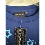 Chemistry NWT women’s Pullover Sweatshirt Blue Size Medium Photo 4