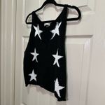 Altar'd State Women’s Altar’d State tank top sweater knit V-neck black white star size medium Photo 2