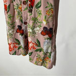 Pretty Little Thing NEW  Beige Floral Print Criss Cross Button Bodycon Dress Size 2 Photo 7