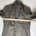 Eileen Fisher  Linen Blend Open Front Drape Cardigan Jacket‎ Size S Olive Green Photo 10