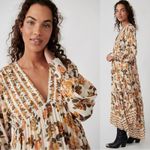 Free People  Ethereal Dainty Cottage Row of Roses Floral Maxi Dress Size XL Photo 2