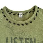 prAna Merino Wool Green Listen Love Laugh Long Sleeve Sweatshirt Women’s Medium Photo 1