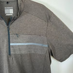 Shimano Womens Cycling Jersey Gray Brown Bike Shirt Short Sleeve 1/4 Zip Size XL Photo 2