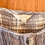 Sim & Sam  Grey & White Plaid Button Up Crop Top M - NWT Photo 5