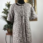 Cousin Earl XS Women Coat Jacket Two Button Front Faux Fur Short sleeve Gray Photo 0