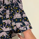 Kate Spade  Panther animal print Dot‎ Wrap Blouse Blue Purple size 6 Photo 8