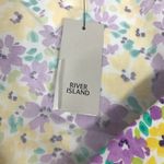 River Island floral Puffed Sleeve tie front crop top Yellow and Purple size 14 Photo 10